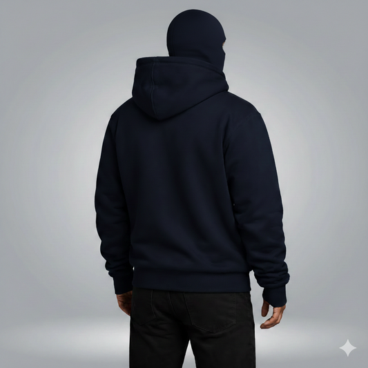 Balaclava Ninja Zipper Hoodie Jacket For Men – Comfy Fashion black L