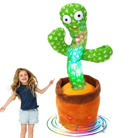 Dancing Cactus Toy for Kids Singing, Dancing & Talking Mimicking Plush Toy