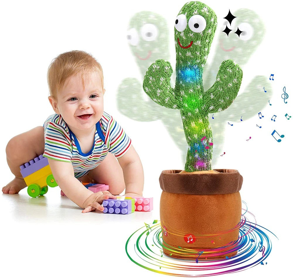 Dancing Cactus Toy for Kids Singing, Dancing & Talking Mimicking Plush Toy