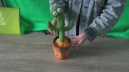 Dancing Cactus Toy for Kids Singing, Dancing & Talking Mimicking Plush Toy